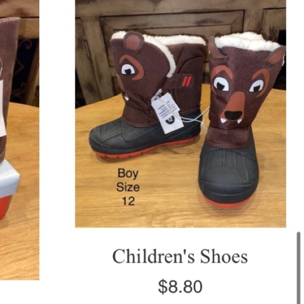 Brown boots boy size 12